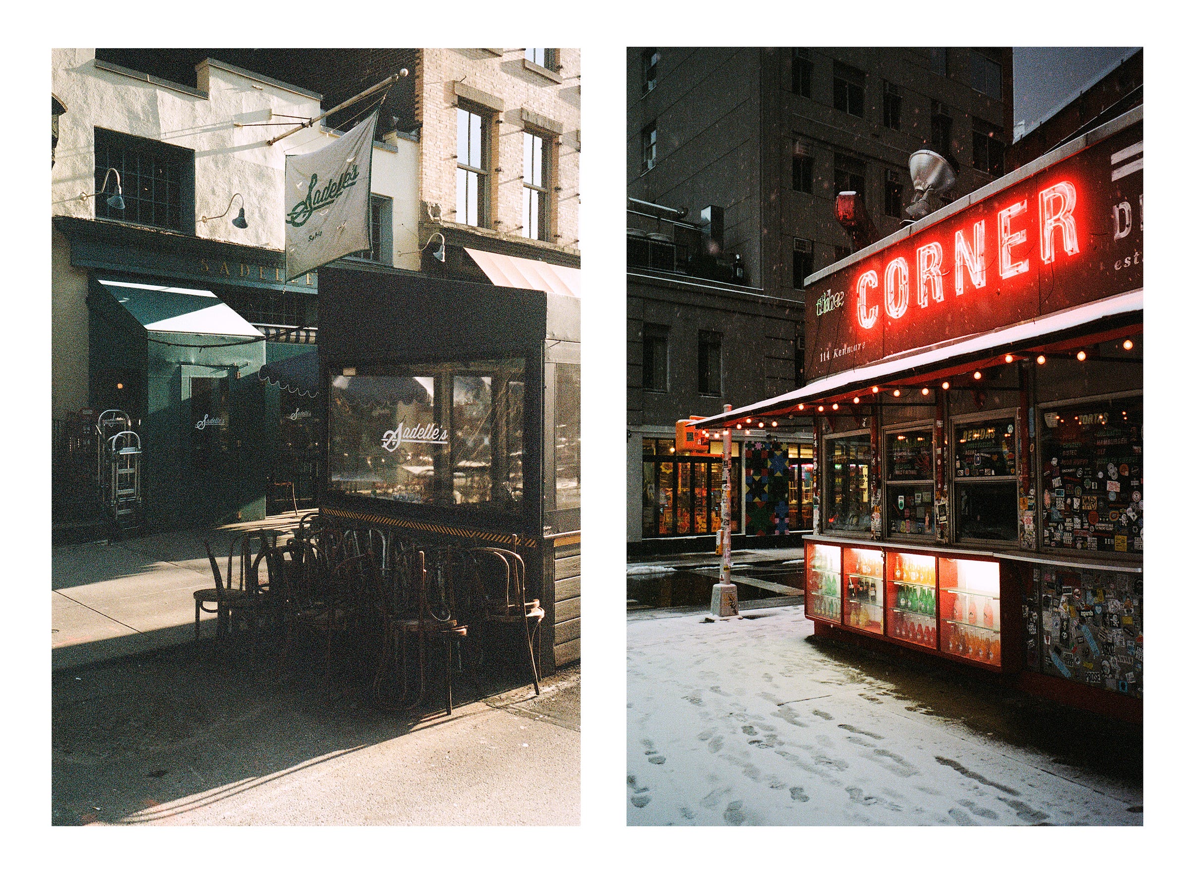 Two iconic restaurant spots, in sun and snow, just days apart. Jan 2024