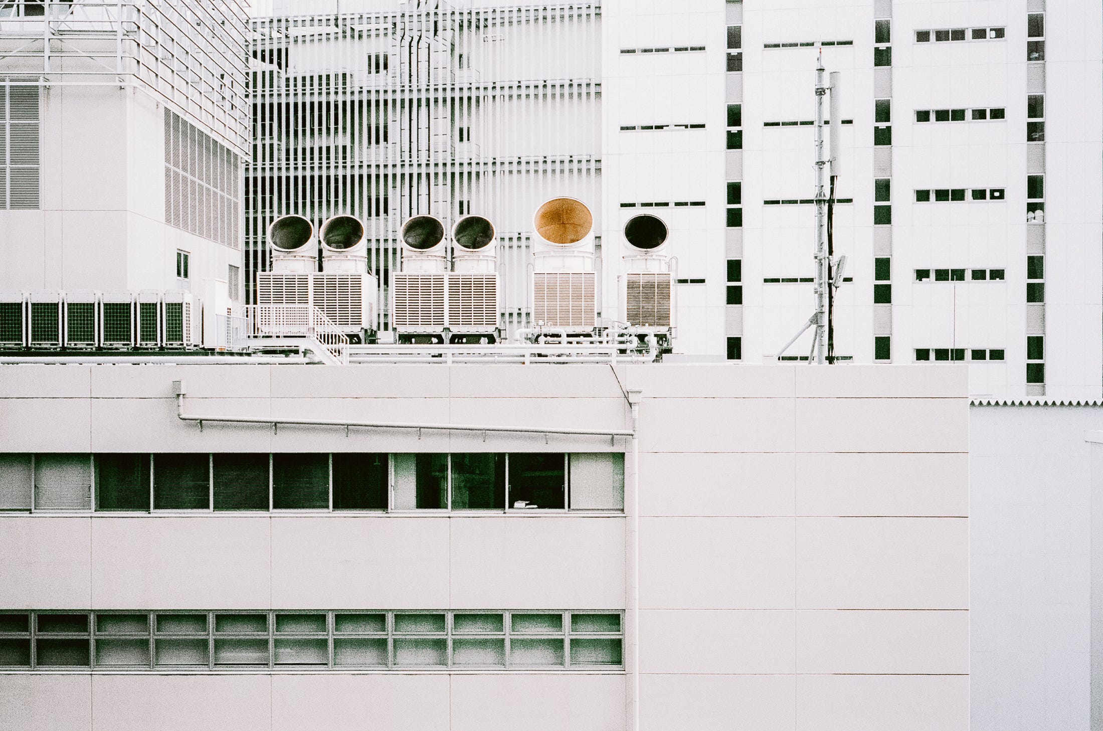 Hotel window, Osaka. Edited with ‘White Noize’ preset from nuevo.tokyo.