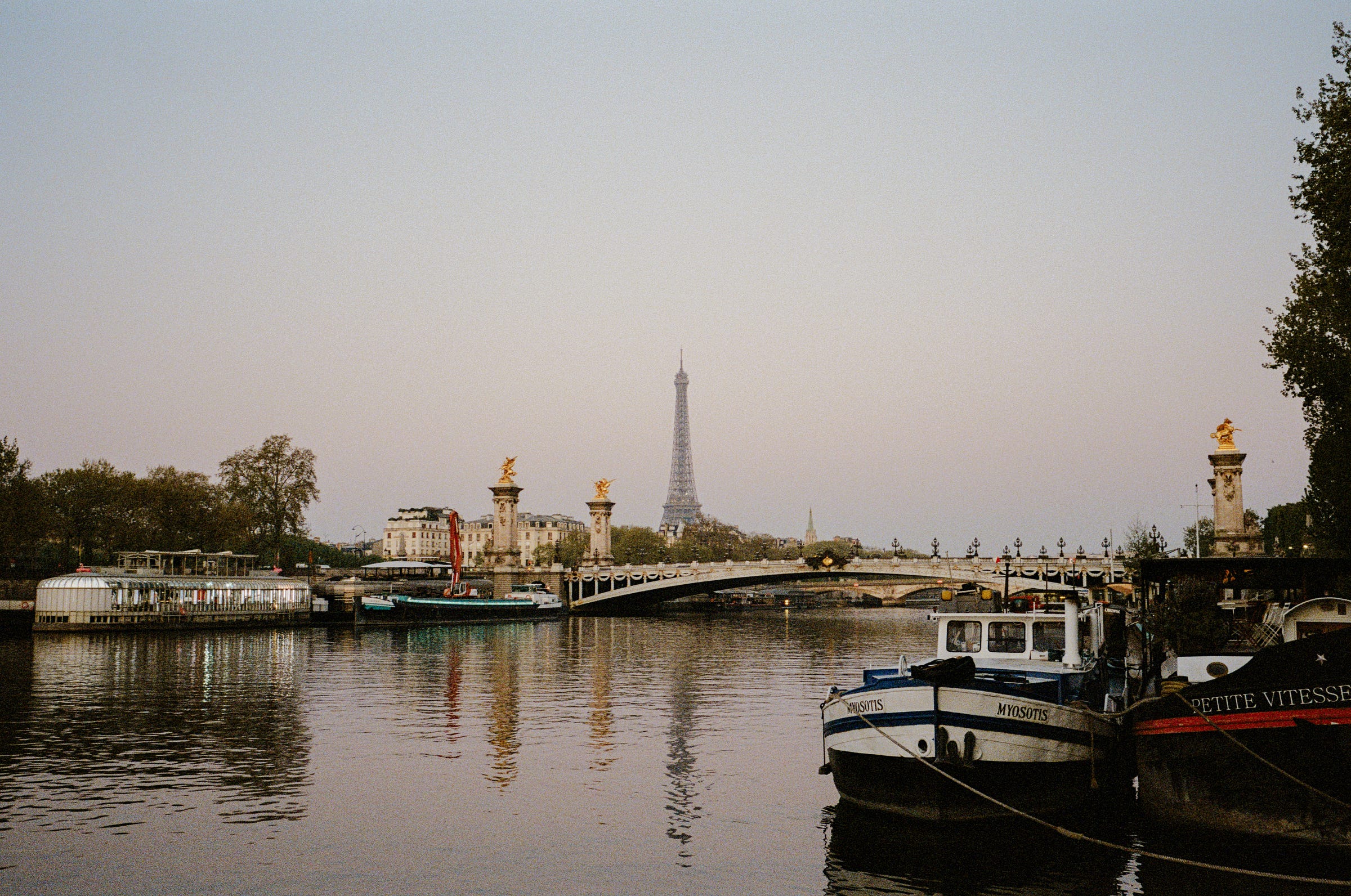 A view of the Tour Eiffel at 6AM. Paris, 2025