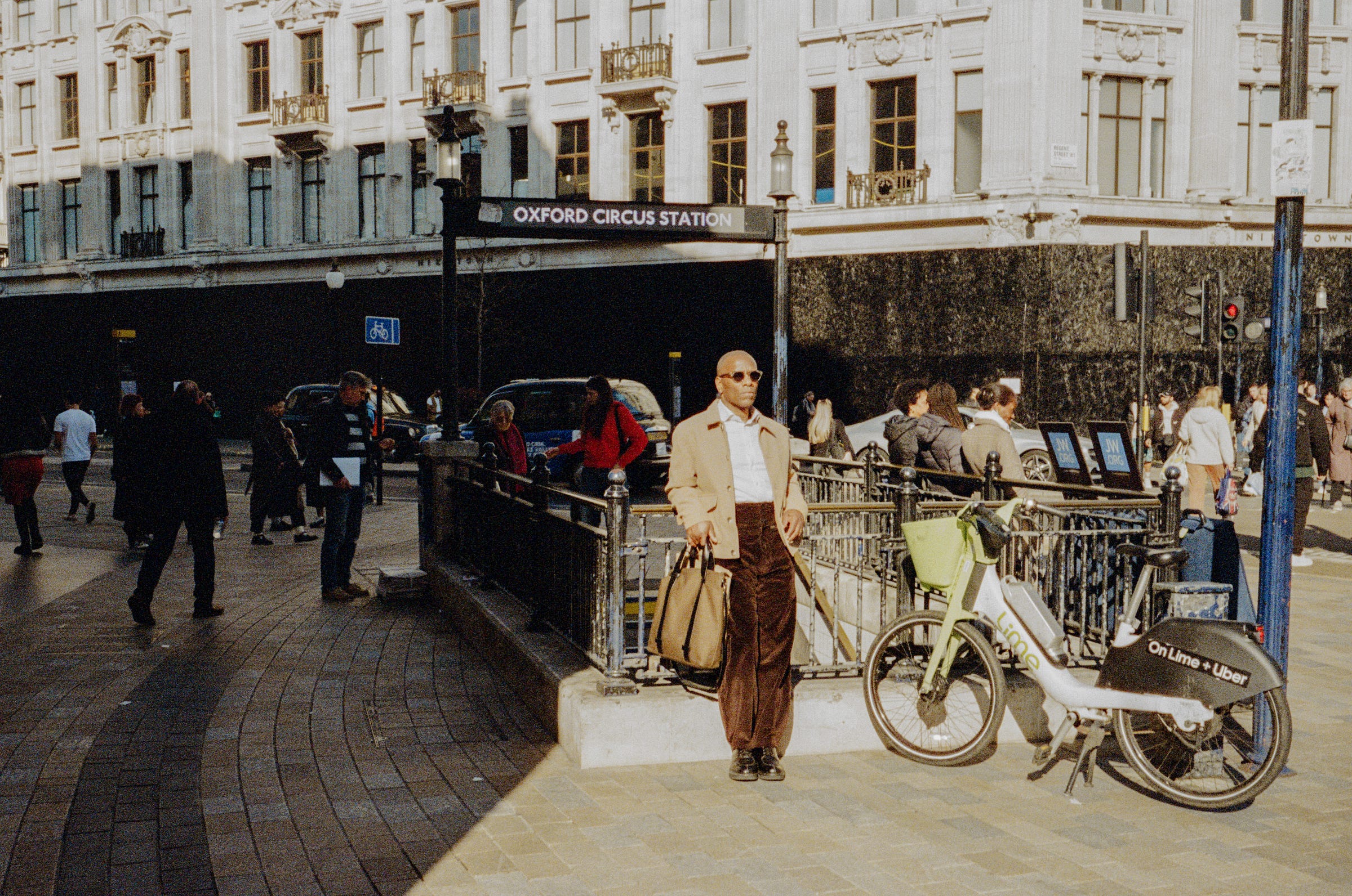 The main character, at Oxford Circus station. London, 2025